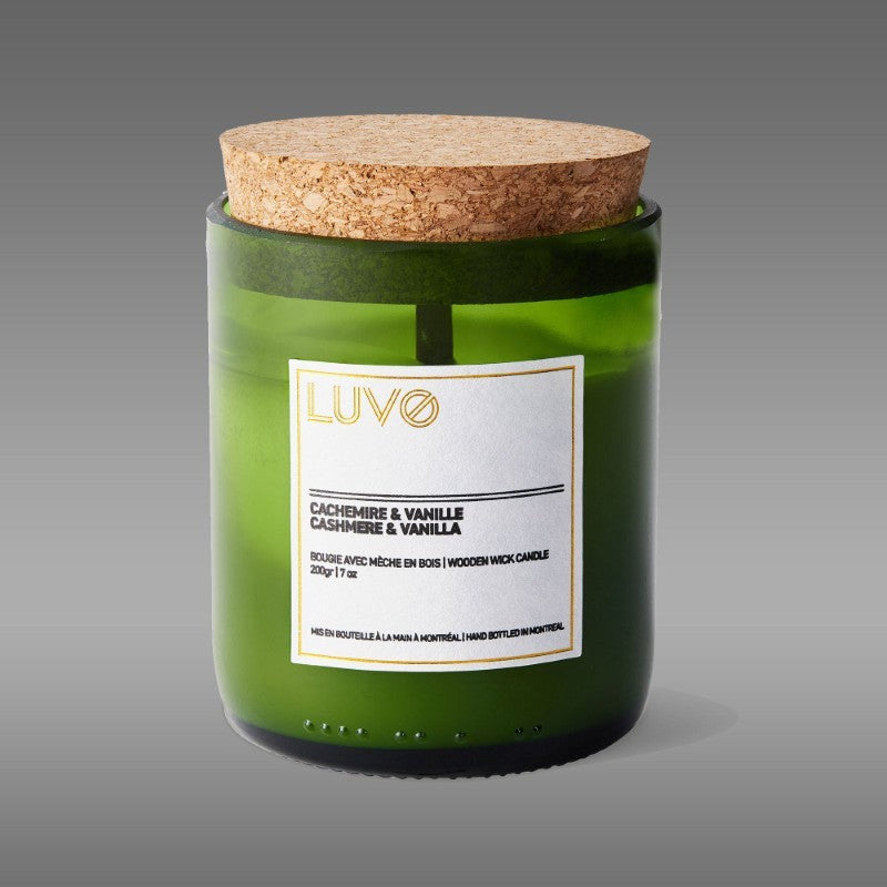 Cashmere & Vanilla Wooden Wick Candle - 200g