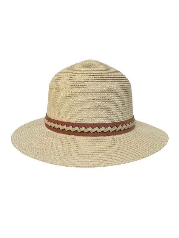 Cream Straw French Boater Hat