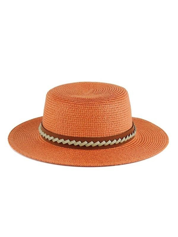 Sunset Straw French Boater Hat