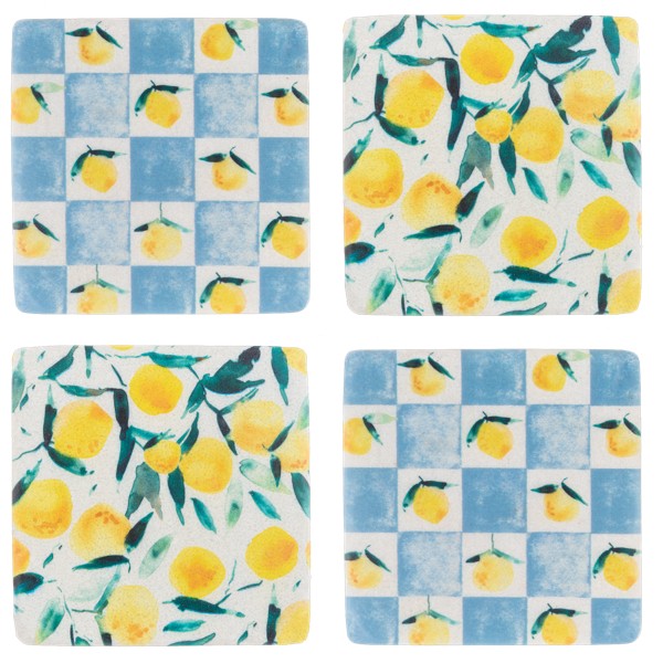 Lemon Costers, Set of 4