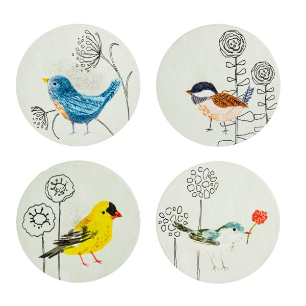 Garden Birds Coasters, Set of 4