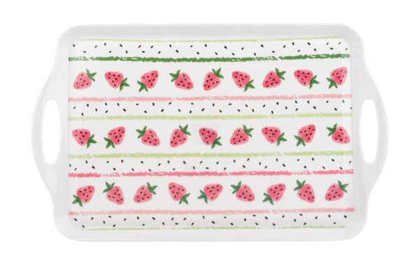 Stripes Strawberry Tray w/Handles