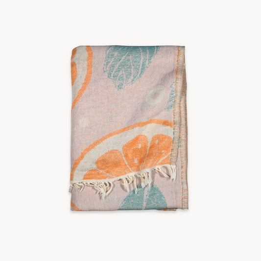 Pokoloko Orange &amp; Leaf Turkish Towel