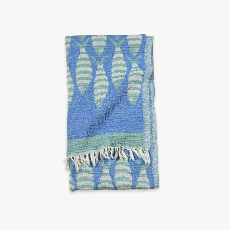 Pokoloko Traveling Fish Turkish Towel