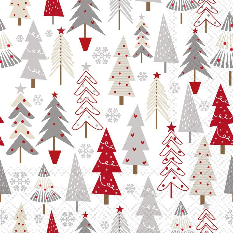 Trees Allover - Cocktail Paper Napkins - Pack/20