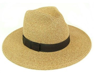 Casual Hat Heathered Safari With Rib Band - Natural