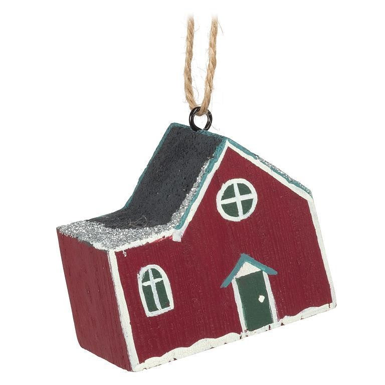 Burgundy Fogo House Ornament