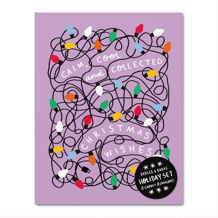Calm Cool &amp; Collected Holiday Cards, Box of 8