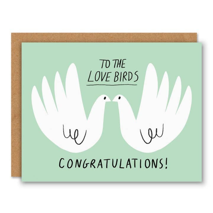 Love Birds Wedding Card