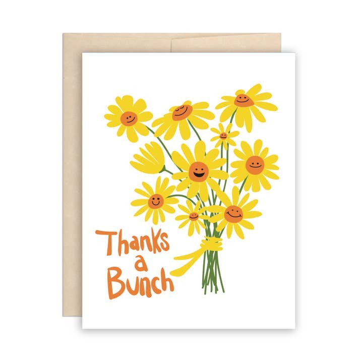 Bouquet Of Daisies Thank You Card