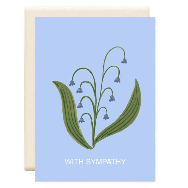 Blue Flower Sympathy Card