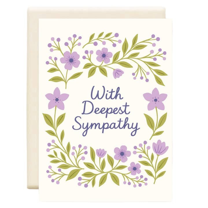 Lavender Frame Sympathy Card