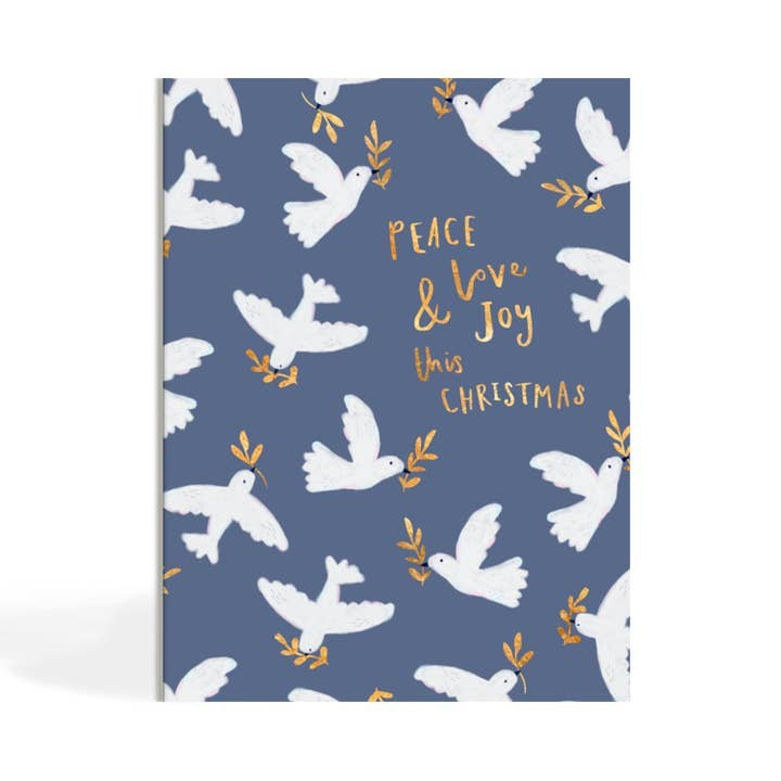 Peace Love &amp; Joy Holiday Greeting Cards, Box of 15