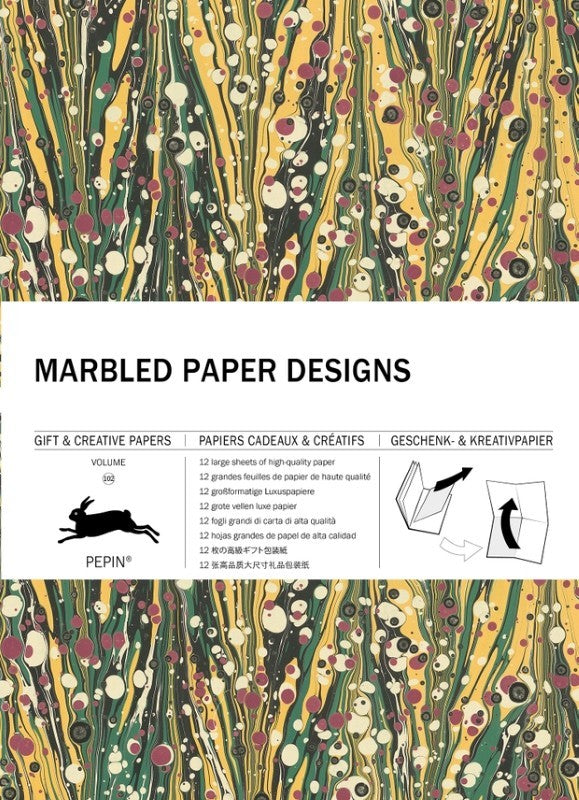 Marbled Paper Designs Gift &amp; Creative Paper Book Vol. 102