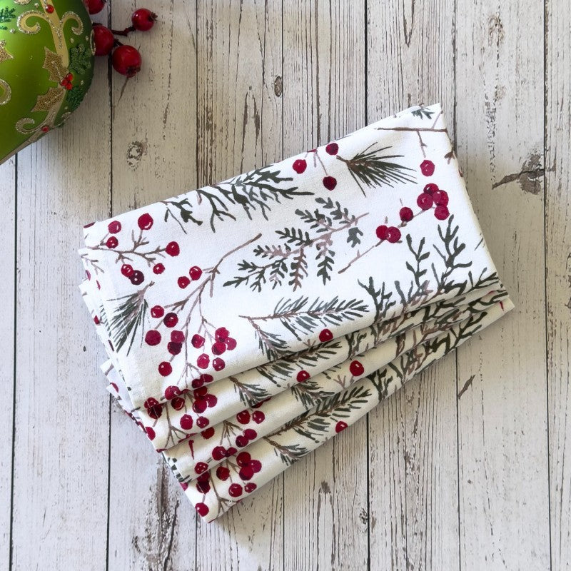 Pine & Berries Napkins, Set of 4
