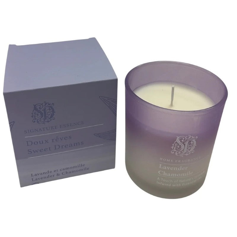 Lavender &amp; Chamomile Frosted Glass Candle