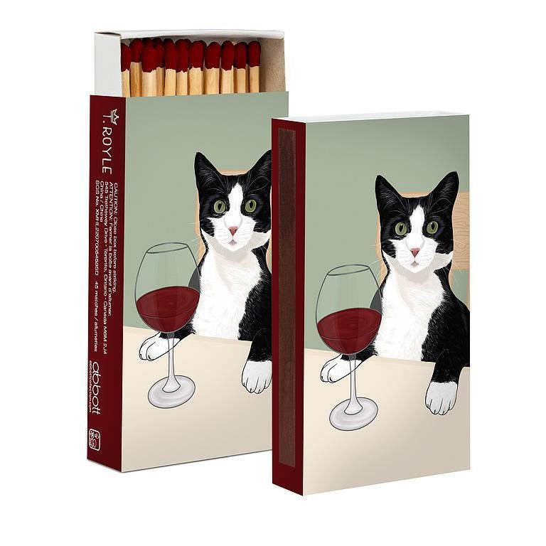 Cat with Wine Matches. 45 Match Sticks