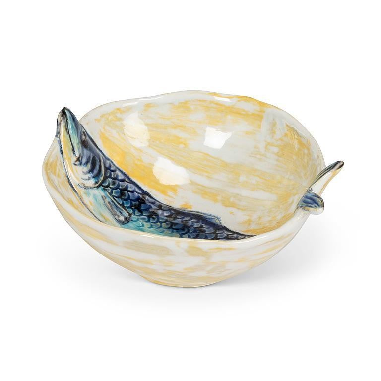 Round Slim Fish Small Bowl, 5"D