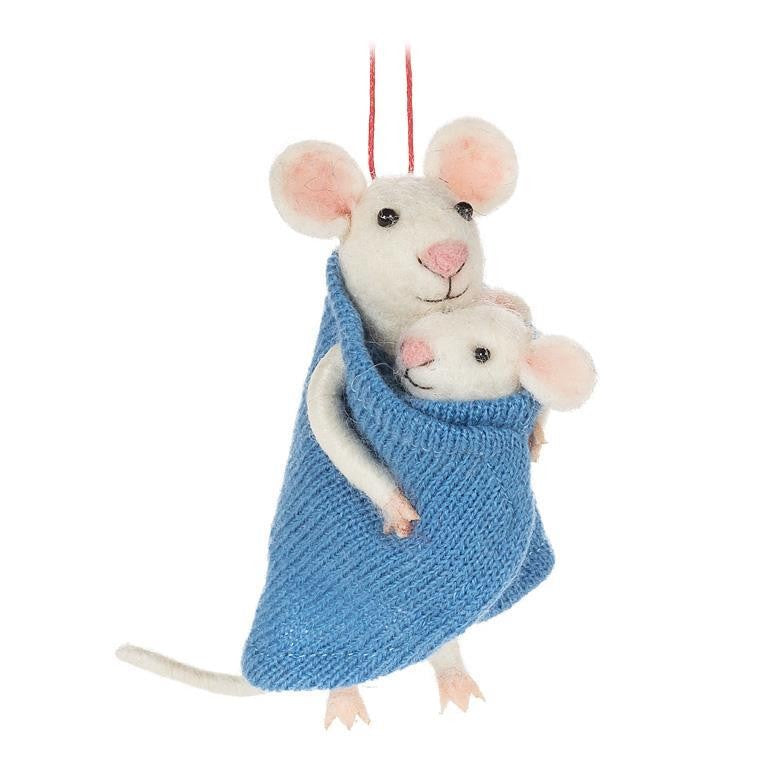 Mother &amp; Baby Mouse Ornament