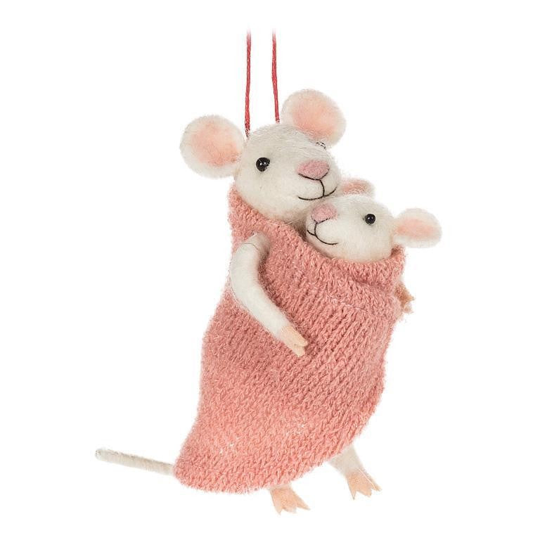 Mother &amp; Baby Mouse Ornament