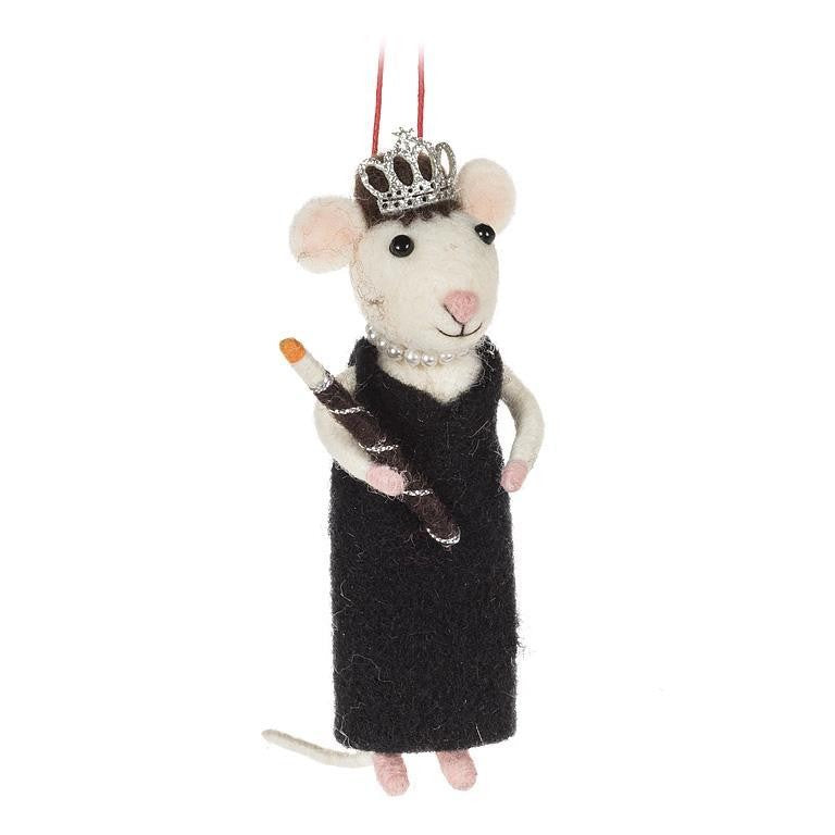 Audrey Mouse with Tiara Ornament