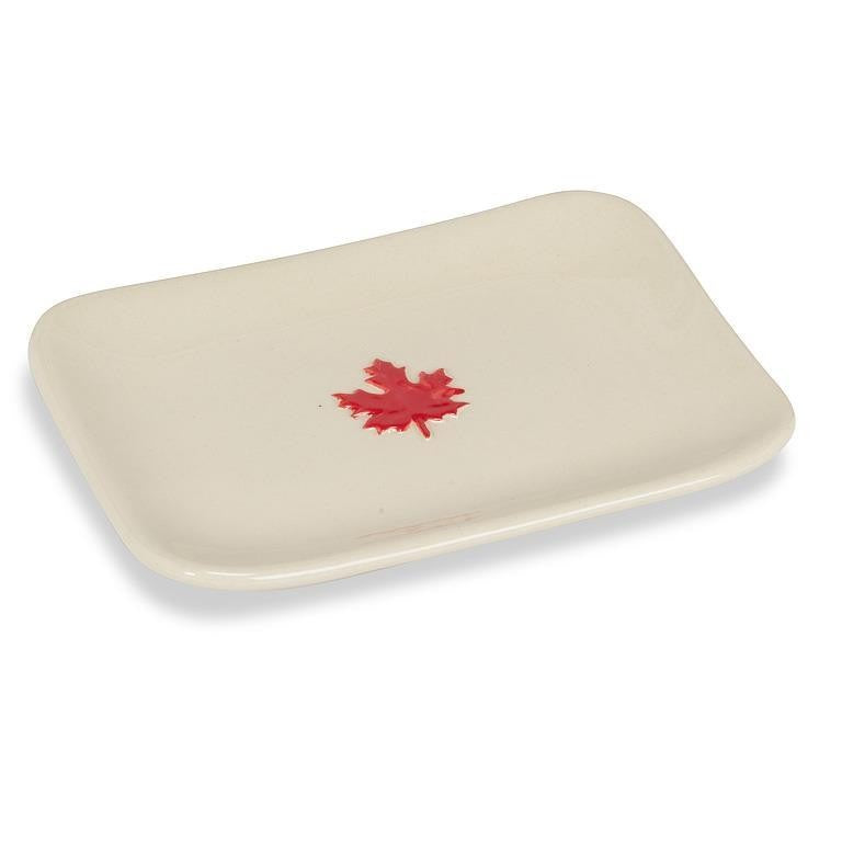 Maple Leaf on Small Rectangle Plate, 4" x 5"L