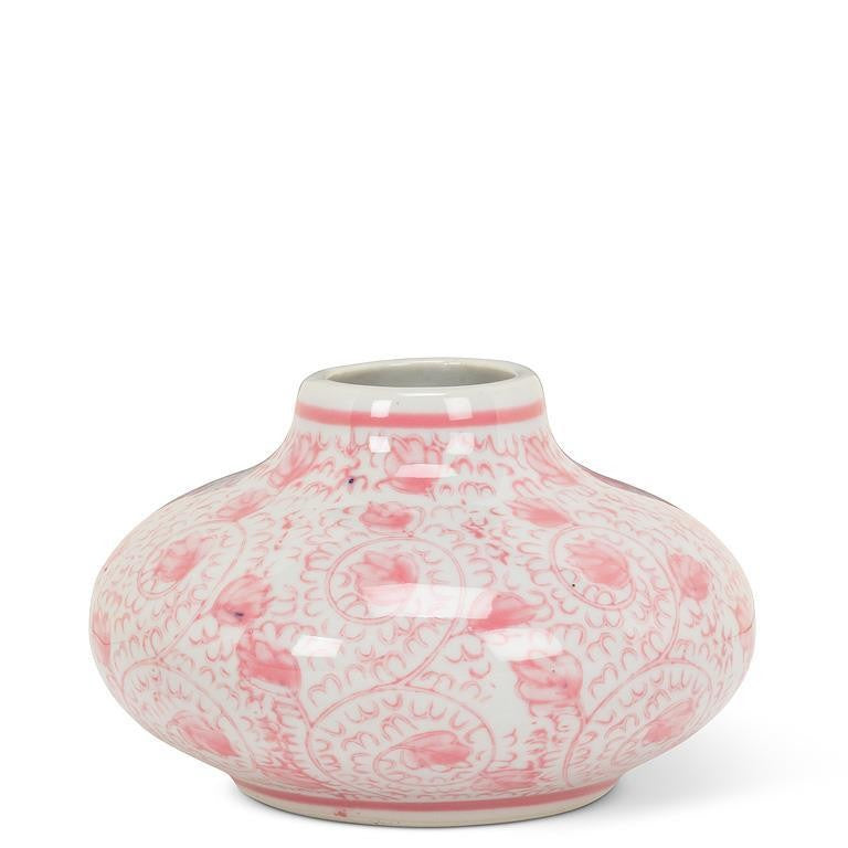 Small Pink Floral Bud Vase, 2.5"H