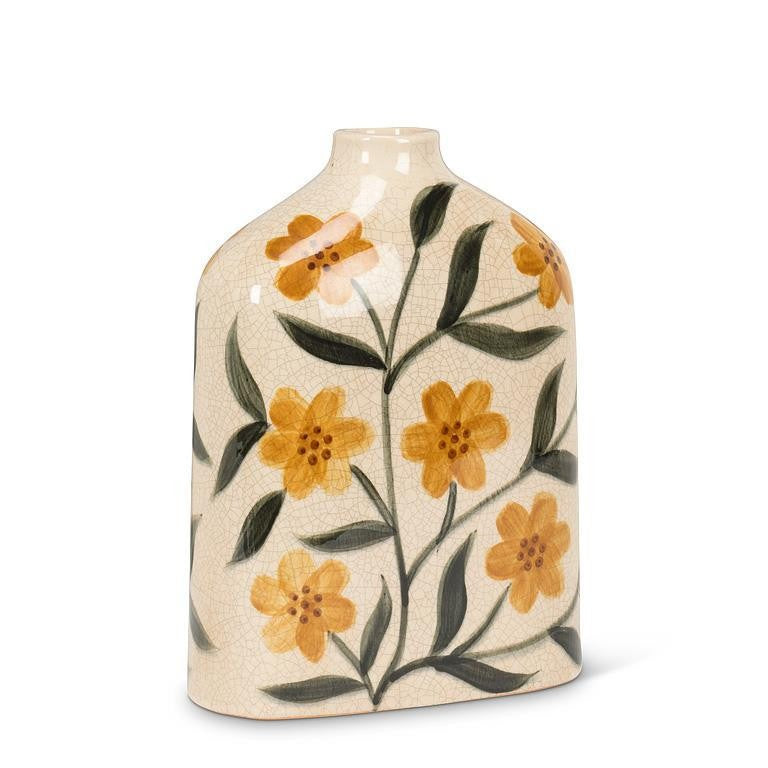 Floral Flat Vase