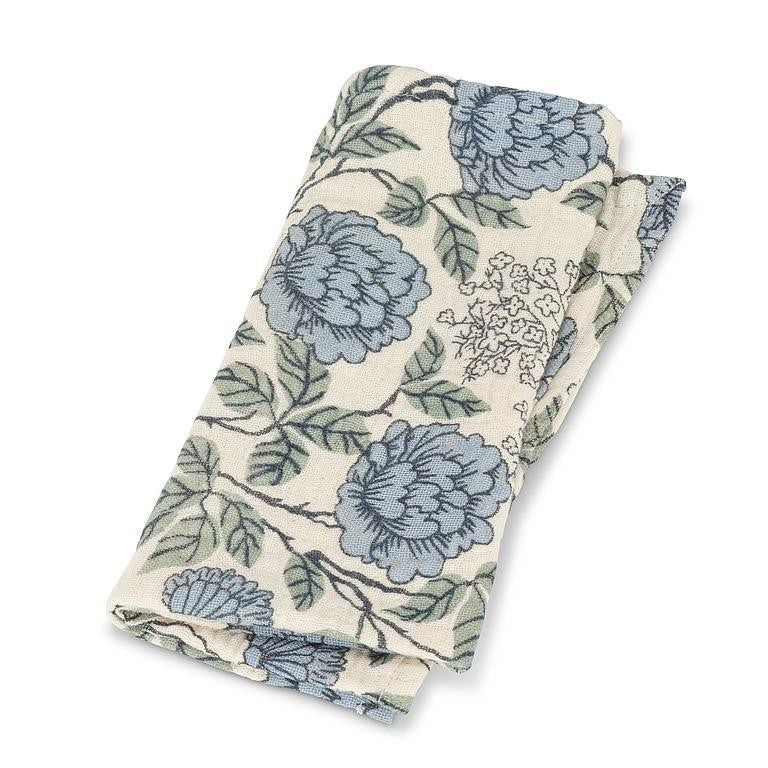 Blue Floral Cotton Napkin