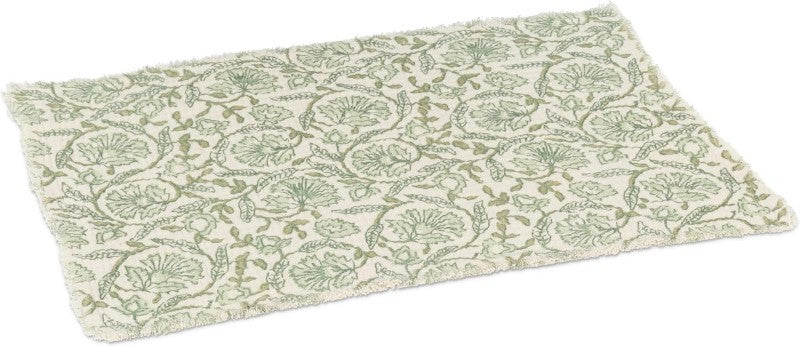 Green Floral Cotton Placemat