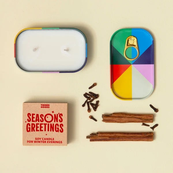Season's Greetings Candle Tin
