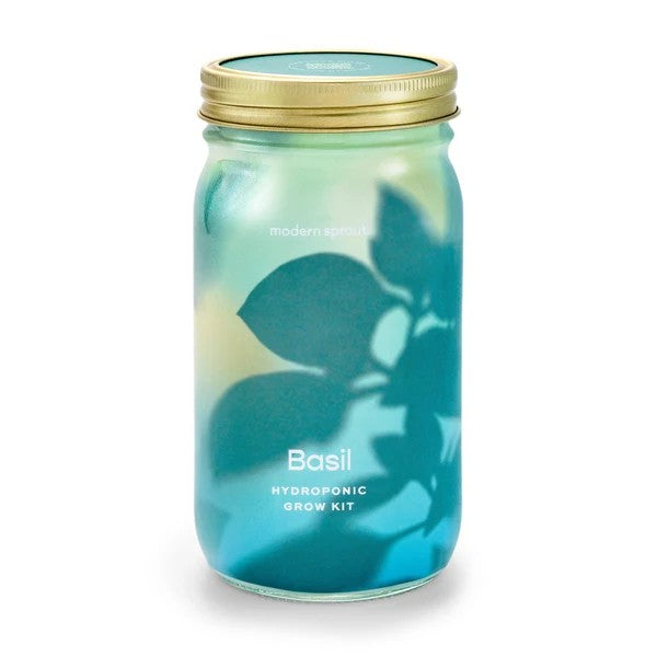 Basil Hydroponic Grow Kit Jar