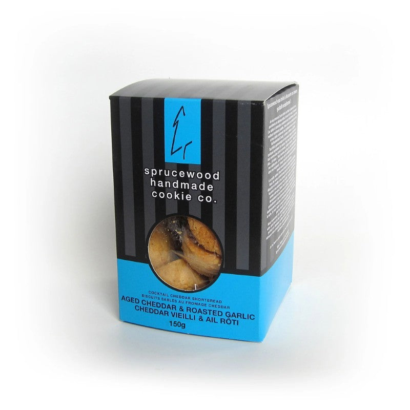 Cheddar &amp; Roasted Garlic - Savoury Shortbread, 150g