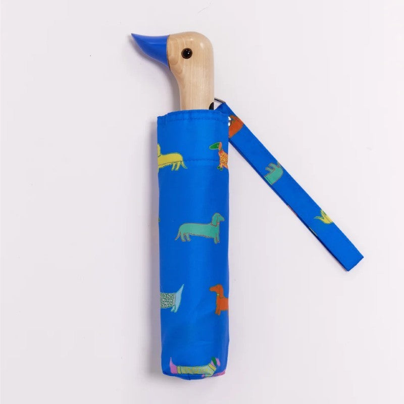 Dogs in Blue Compact Duckhead Umbrella
