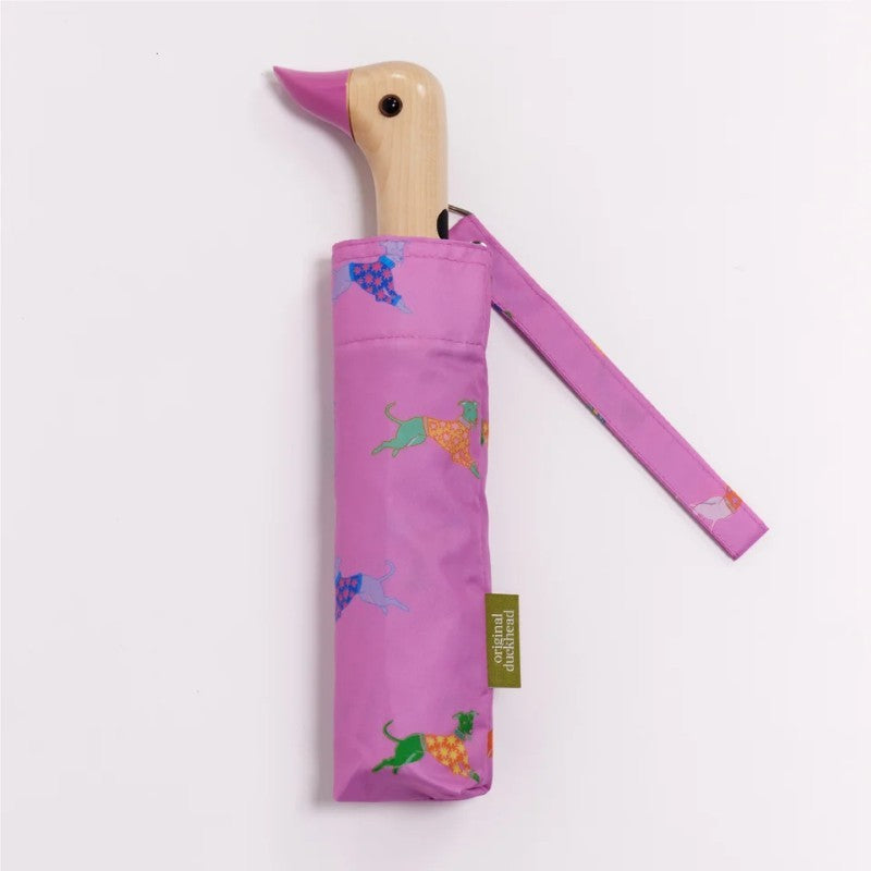 Dogs in Pink Compact Duckhead Umbrella