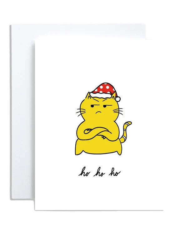Santa Cat Ho Ho Ho Card