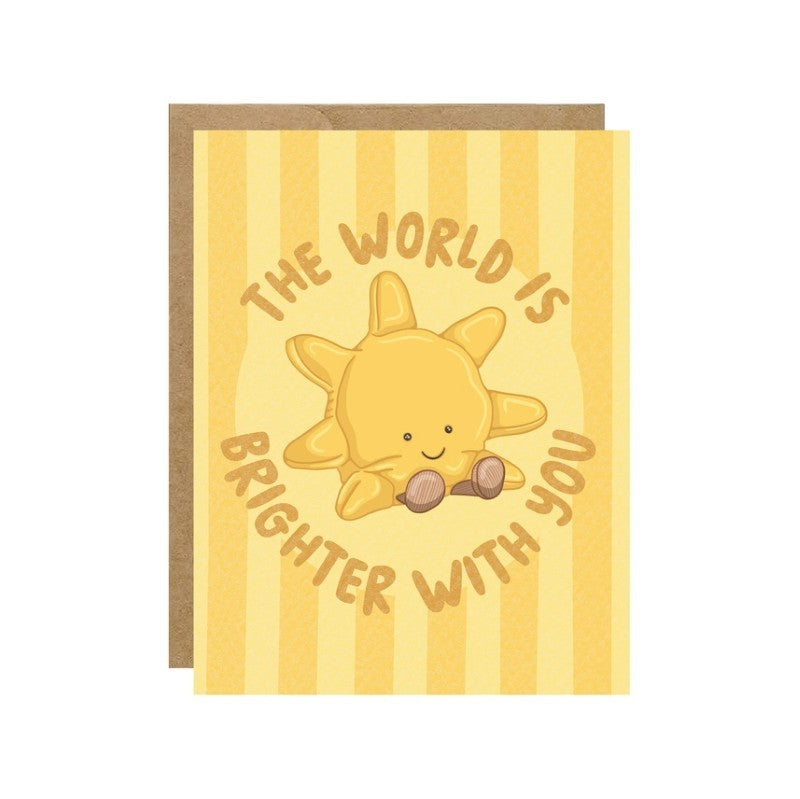 Brighter With You Birthday Card