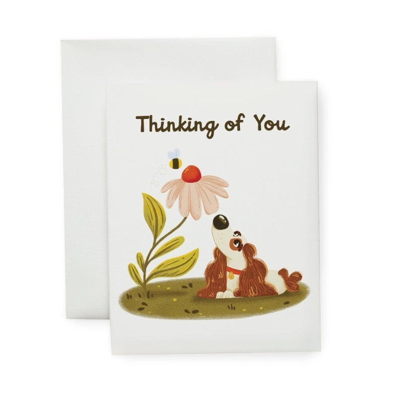 Thinking Of You Puppy Greeting Card