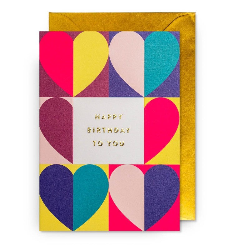 Hearts Birthday Card