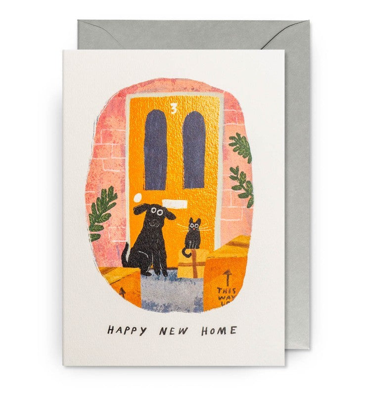 Cat &amp; Dog New Home Greeting Card