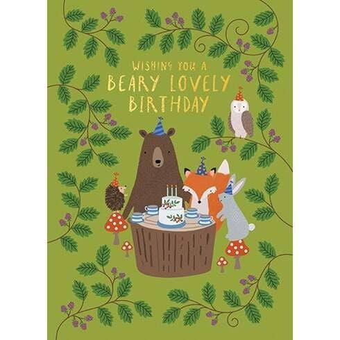 Woodland Party Birthday Card