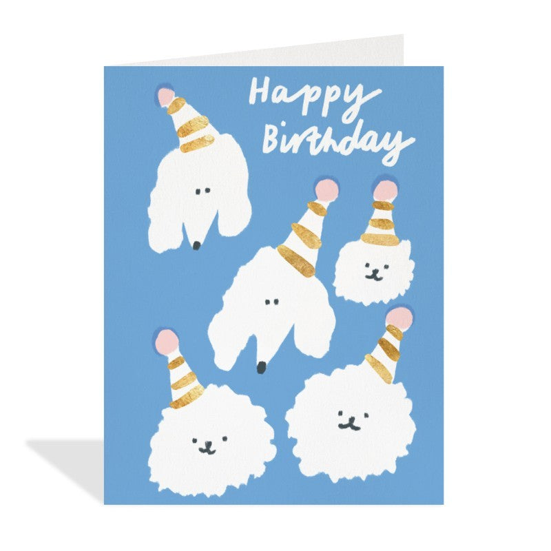 Poodles Birthday Card