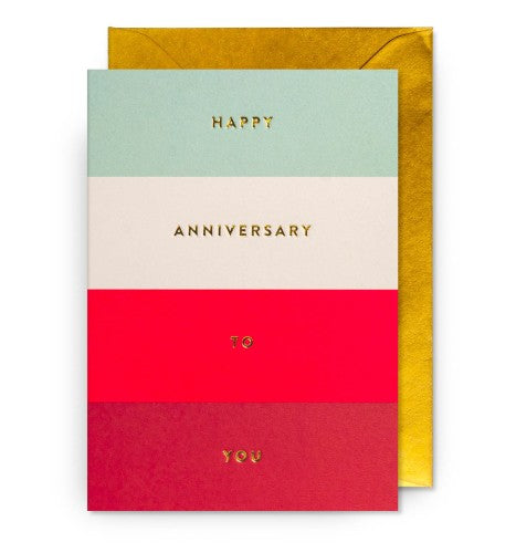 Colour Stripe Anniversary Card