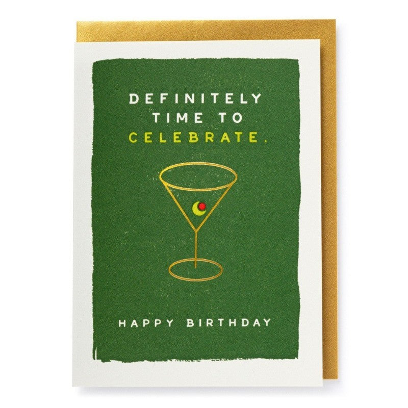 Martini Birthday Card