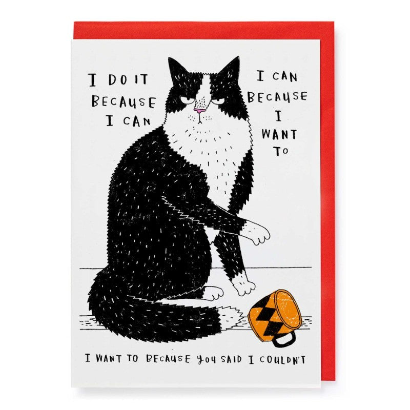 I Do It Because I Can Greeting Card