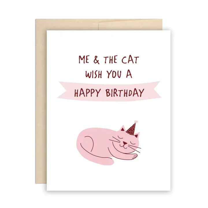 Me And The Cat Birthday Card
