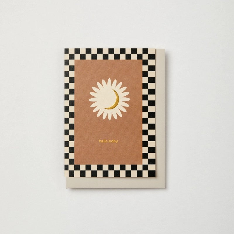 Hello Moon New Baby Card
