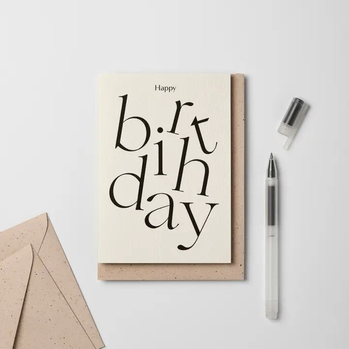 Serif Type Birthday Card