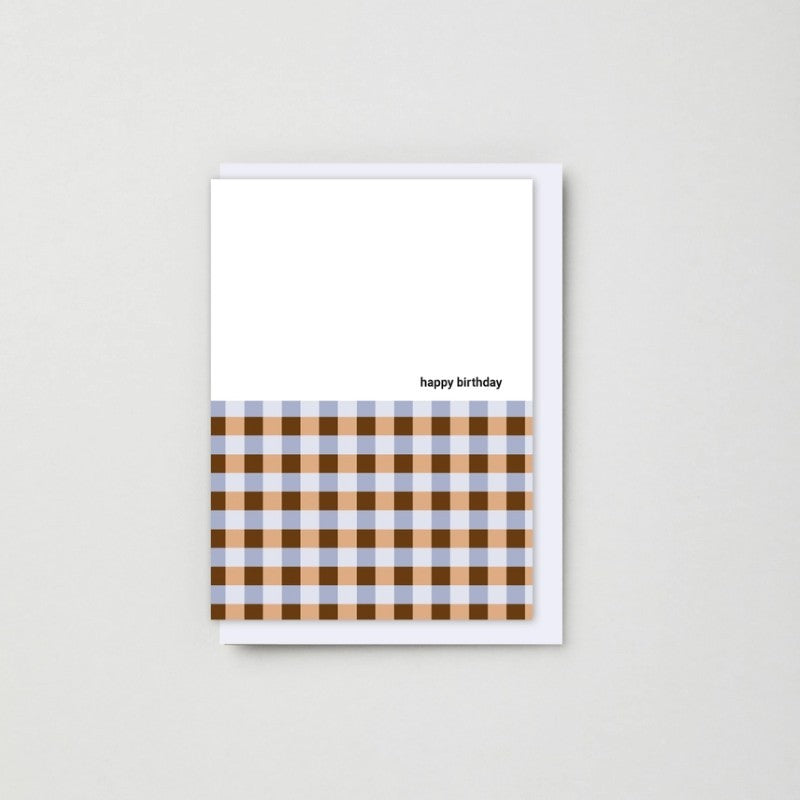 Multi Gingham Birthday Card