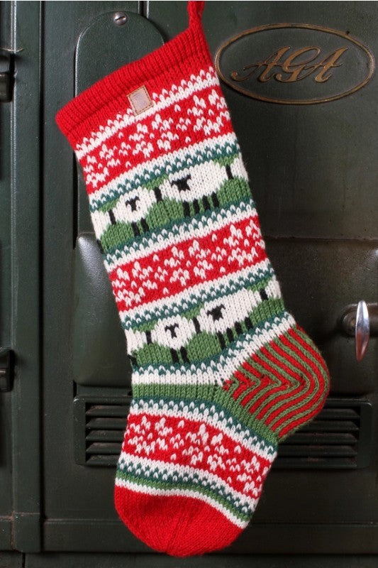 Sheep Stripe Fair Isle Knit Stocking